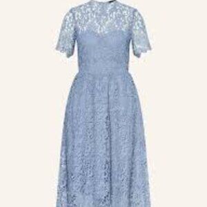 NEVER WORN Oui Blue Lace Dress Size 6-8 LINING CHANGED TO LONG SLEEVES SEE PHOTO